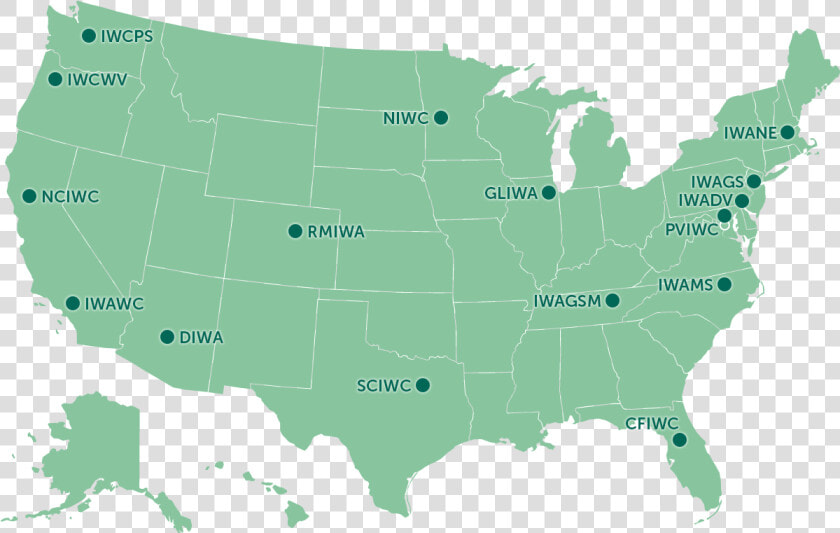 Map Of Regional And Local Irish Wolfhound Clubs   Assisted Suicide Legal In The Us  HD Png DownloadTransparent PNG