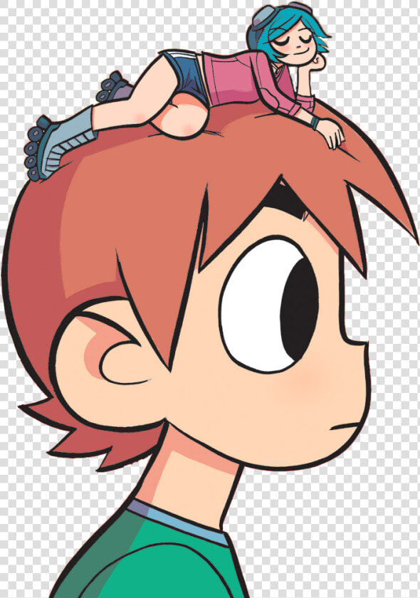 Scott Pilgrim Clipart   Scott Pilgrim With Ramona On His Head  HD Png DownloadTransparent PNG