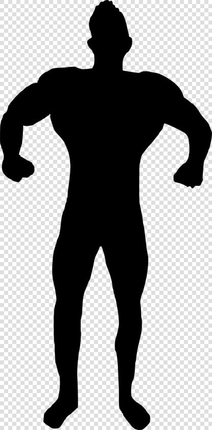 Muscle Man Silhouette Clipart   Silhouette Of Bodybuilder Png  Transparent PngTransparent PNG