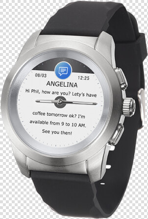 The World’s First Hybrid Smartwatch Combining Mechanical   Hybrid Smartwatch With Screen  HD Png DownloadTransparent PNG