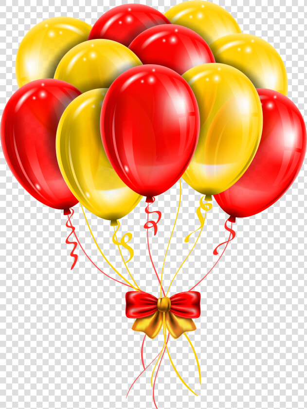 Red  amp  Yellow Balloons  HD Png DownloadTransparent PNG