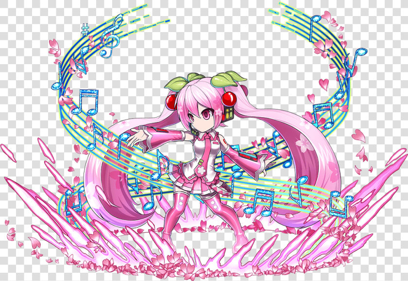 Sakura Miku 7  Version   Snow Miku Brave Frontier  HD Png DownloadTransparent PNG