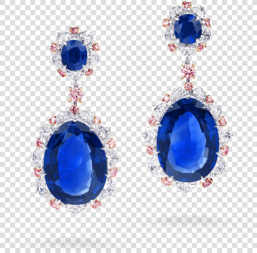 09 04 1054r Burma Sapph Diam Earrings   Earrings  HD Png DownloadTransparent PNG