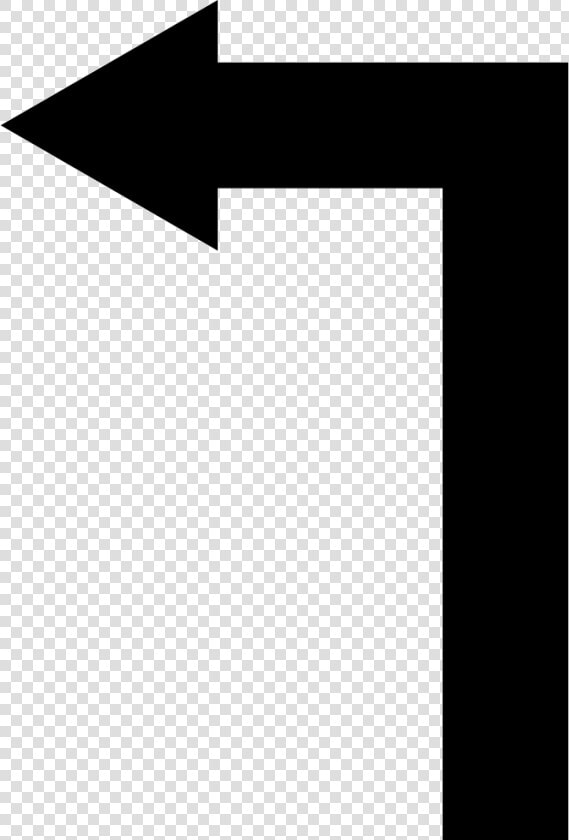 Arrow Straight Angle Turning To Left Comments Clipart   Arrow Straight Left Png  Transparent PngTransparent PNG