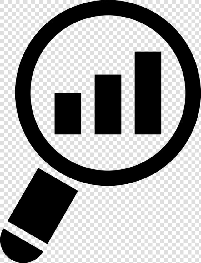 Magnifying Glass On A Rising Bar Graph   Magnifying Glass With Graph Icon  HD Png DownloadTransparent PNG