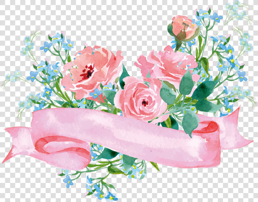  boquet  bouquet  watercolor  watercolour  flowers   Pink And Blue Flowers Png  Transparent PngTransparent PNG