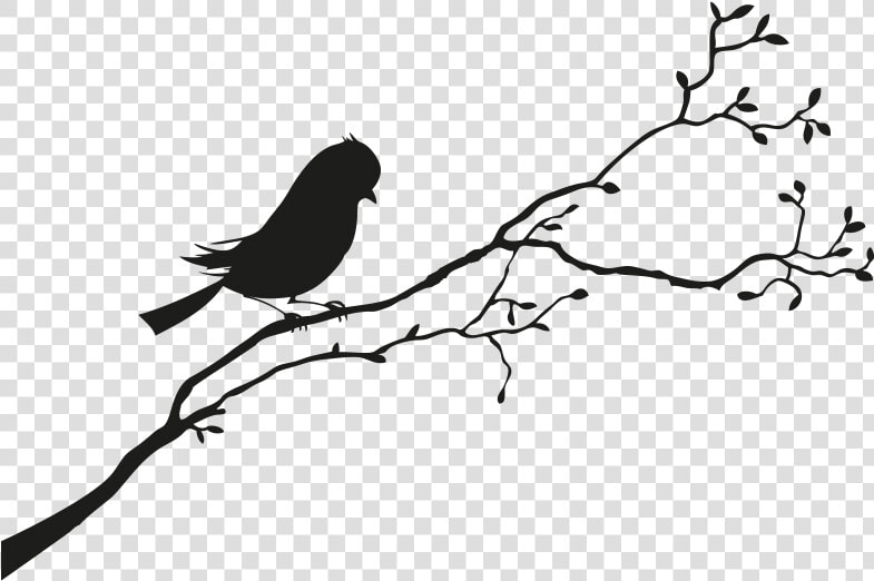 Bird Sparrow Silhouette   Black And White Bird Silhouette  HD Png DownloadTransparent PNG