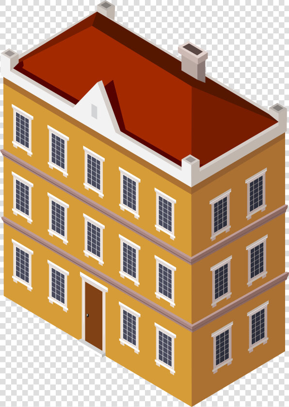 Residential Building With Red Roof Png Clipart   Building Png Clipart  Transparent PngTransparent PNG