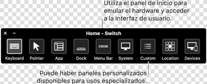 El Panel De Inicio De “control Por Botón” Incluye Botones   Menu  HD Png DownloadTransparent PNG