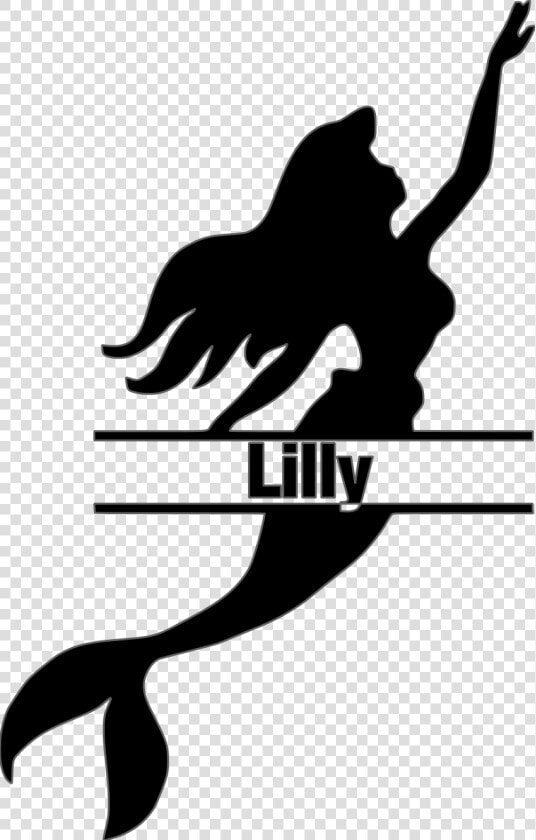 Ariel Eric The Little Mermaid Silhouette   Little Mermaid Stencil  HD Png DownloadTransparent PNG