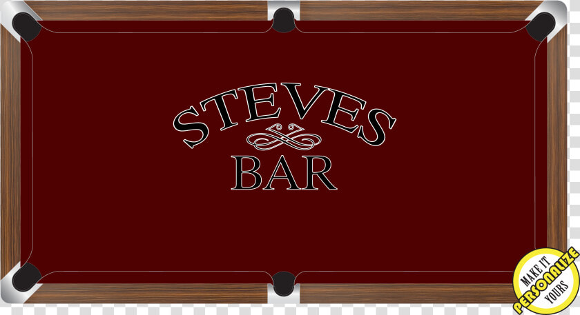 Standard Bar Pub Custom Made Printed Pool Snooker Billiard   Billiard Table  HD Png DownloadTransparent PNG