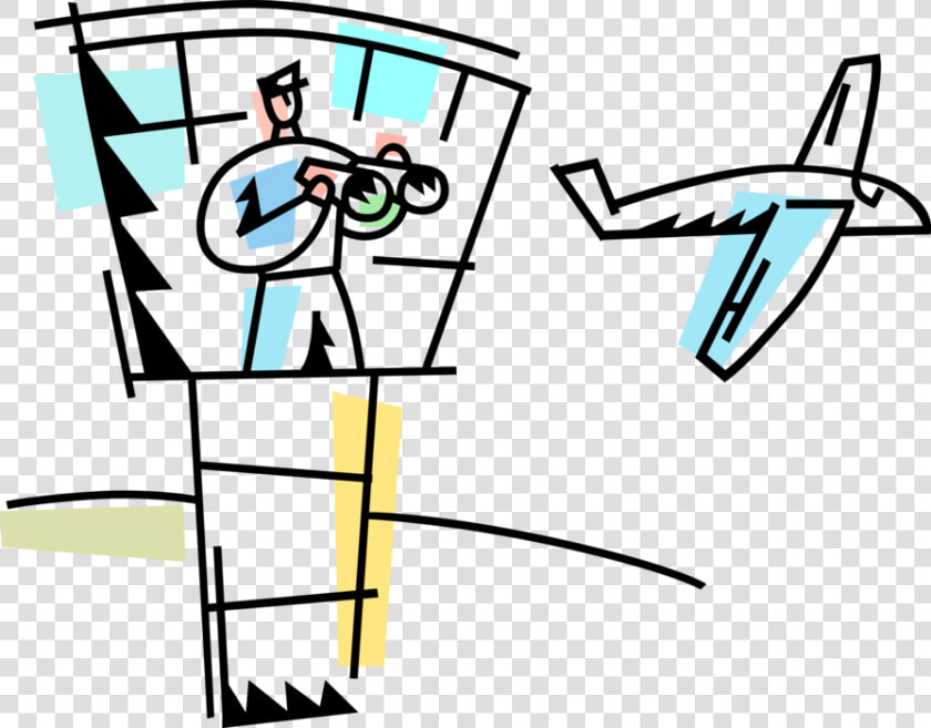 Vector Illustration Of Air Traffic Controller Maintains  HD Png DownloadTransparent PNG