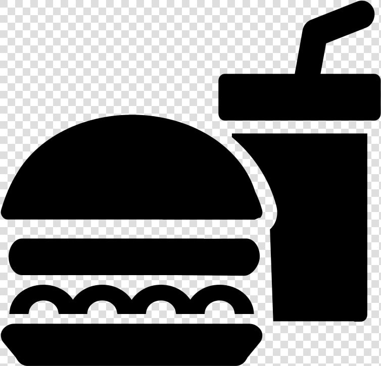 Junk Eating Food Drink Fast Icon Clipart   Food Black And White Icon  HD Png DownloadTransparent PNG