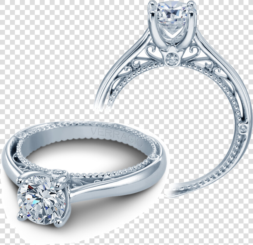 Verragio   06 Ct   Tw   Diamond Semi Mount Engagement   Engagement Rings Verragio  HD Png DownloadTransparent PNG