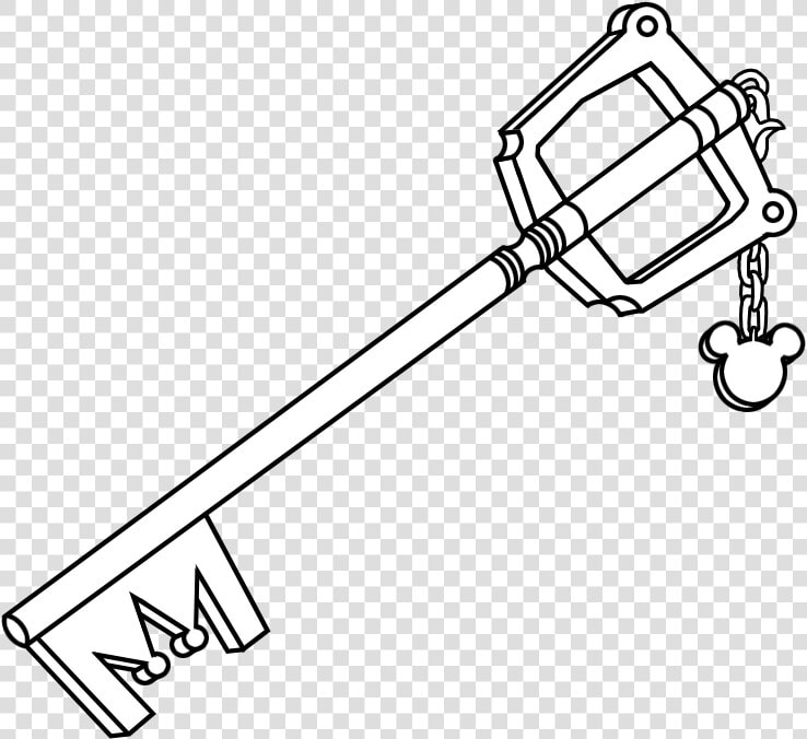 Kingdom Hearts Clipart Black And White   Kingdom Hearts Keyblade Outline  HD Png DownloadTransparent PNG