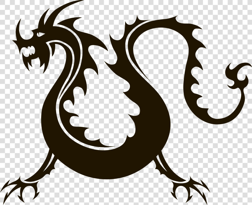 Chinese Dragon Clip Art   Silhouette Chinese Dragon Icon Png  Transparent PngTransparent PNG