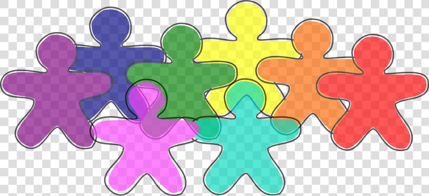 Gingerbread Men Rainbow Clip Arts   Rainbow People Clipart Transparent  HD Png DownloadTransparent PNG