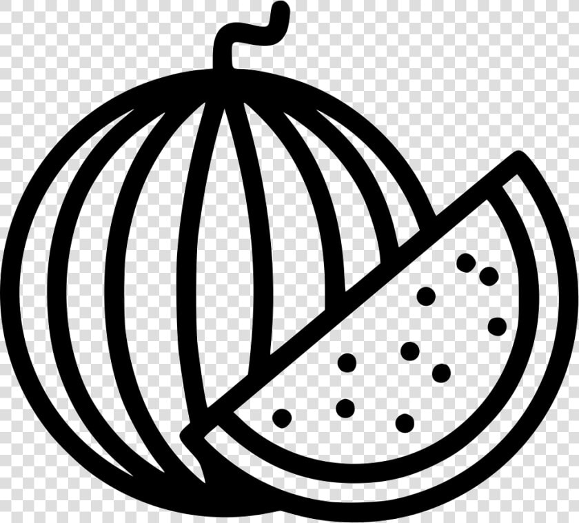 Watermelon Slice Food Plant Tree   Watermelon Clipart Black And White Png  Transparent PngTransparent PNG