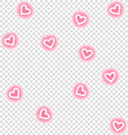 Clip Art Cora O Kawaii Cute   Pink Glowing Heart Png  Transparent PngTransparent PNG