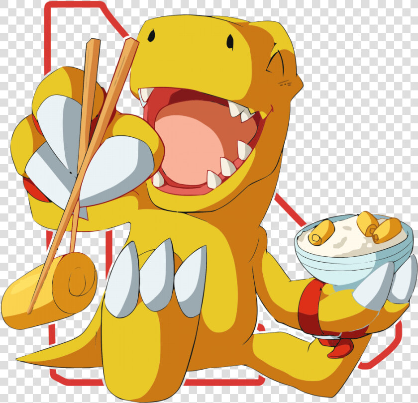 Dinosaur Slouchy V neck Agumon Tamagoyaki   Png Download  Transparent PngTransparent PNG