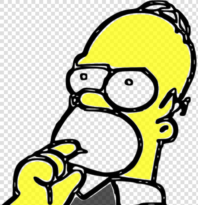 Homer Simpson Gets Inducted Into The Baseball Hall   Homer Simpson Thinking Png  Transparent PngTransparent PNG