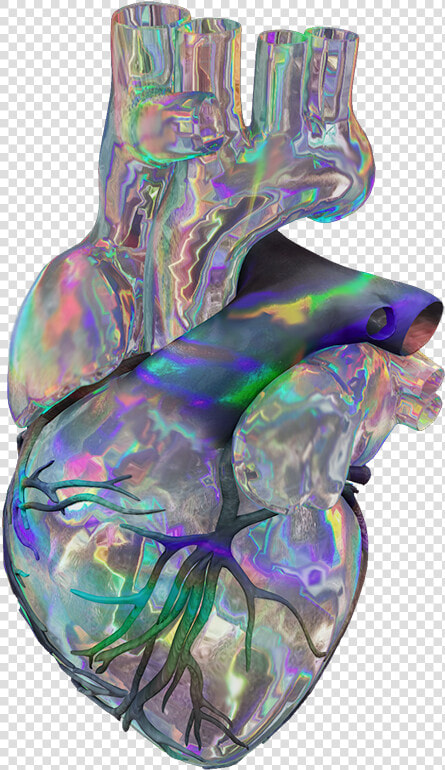  webpunk  seapunk  vaporwave  heart  glitch  сердце   Png Aesthetic Holographic  Transparent PngTransparent PNG