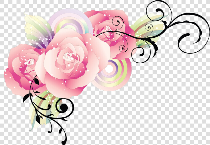 Text Borders Png Wedding Clipart   Png Download   Dibujos De Rosas Rosas  Transparent PngTransparent PNG