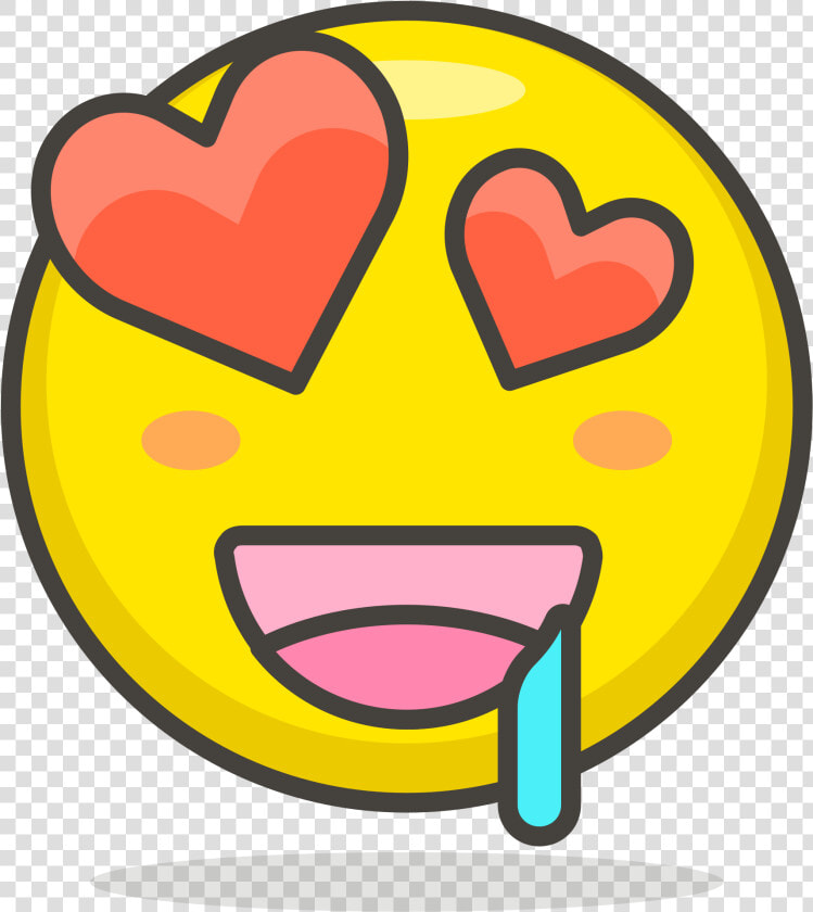 Love Eyes Drooling Emoji Clipart   Png Download   Heart Eyes Drool Emoji  Transparent PngTransparent PNG