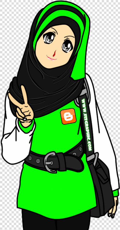 Cartoon Muslimah Dodlle Cute  HD Png DownloadTransparent PNG