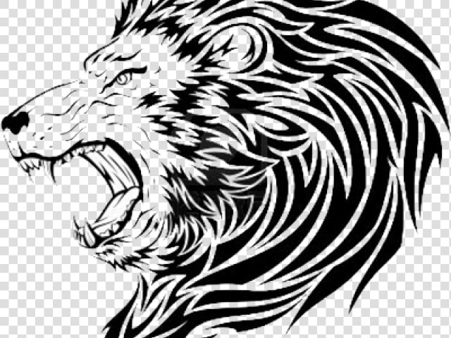 Lion Head Tribal Designs   Png Download   Tribal Lion Tattoo  Transparent PngTransparent PNG