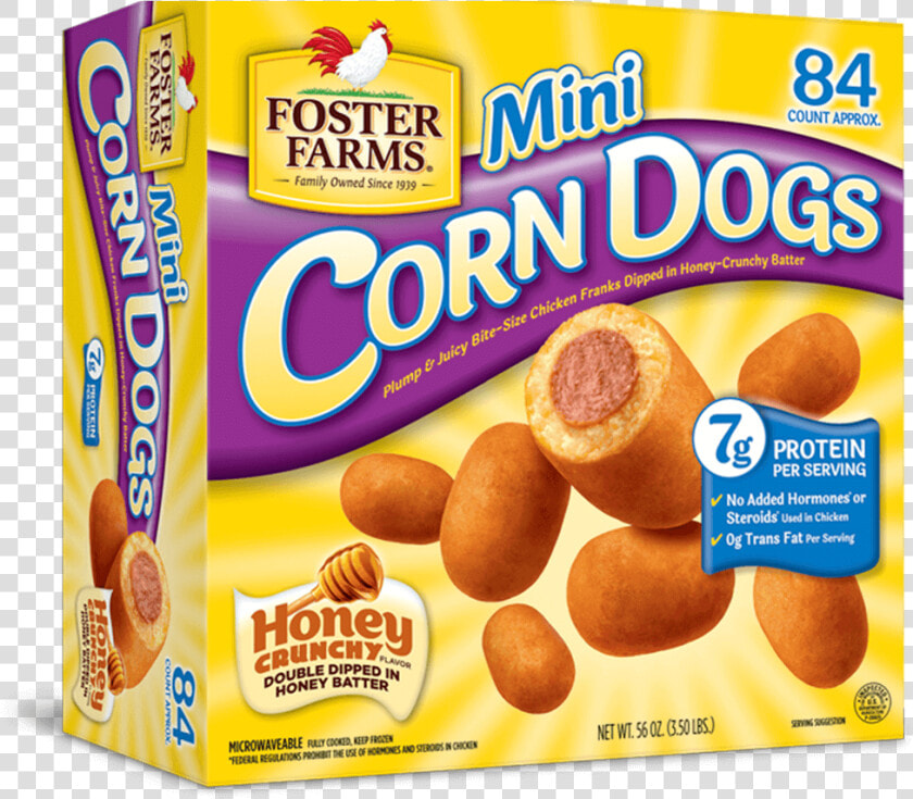 Mini Honey Crunchy Corn Dogs 84 Ct   Foster Farms Corn Dogs  HD Png DownloadTransparent PNG