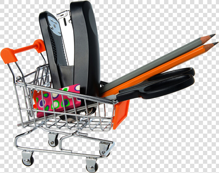 Office And School Supplies And Tech Accessories   Office Supplies Shopping Cart  HD Png DownloadTransparent PNG