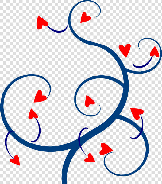 Swirl Hearts Red And Blue 2 Svg Clip Arts   Red And Blue Swirls  HD Png DownloadTransparent PNG