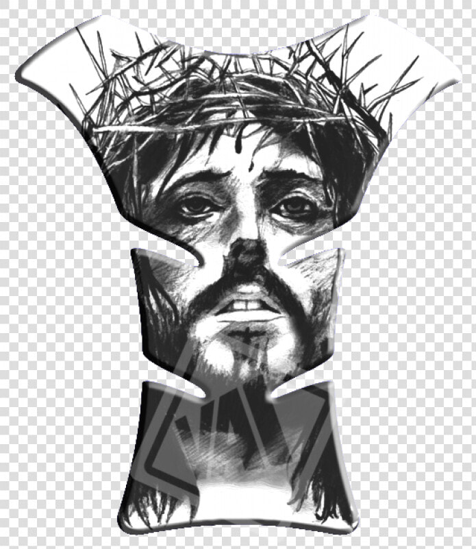 Adesivo Protetor De Tanque Jesus Cristo Jesus Christ   Realistic Jesus Face Drawing  HD Png DownloadTransparent PNG