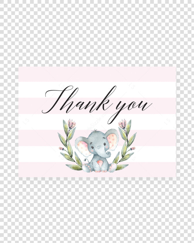 Printable Pink Thank You Cards By Littlesizzle   Baby Shower  HD Png DownloadTransparent PNG