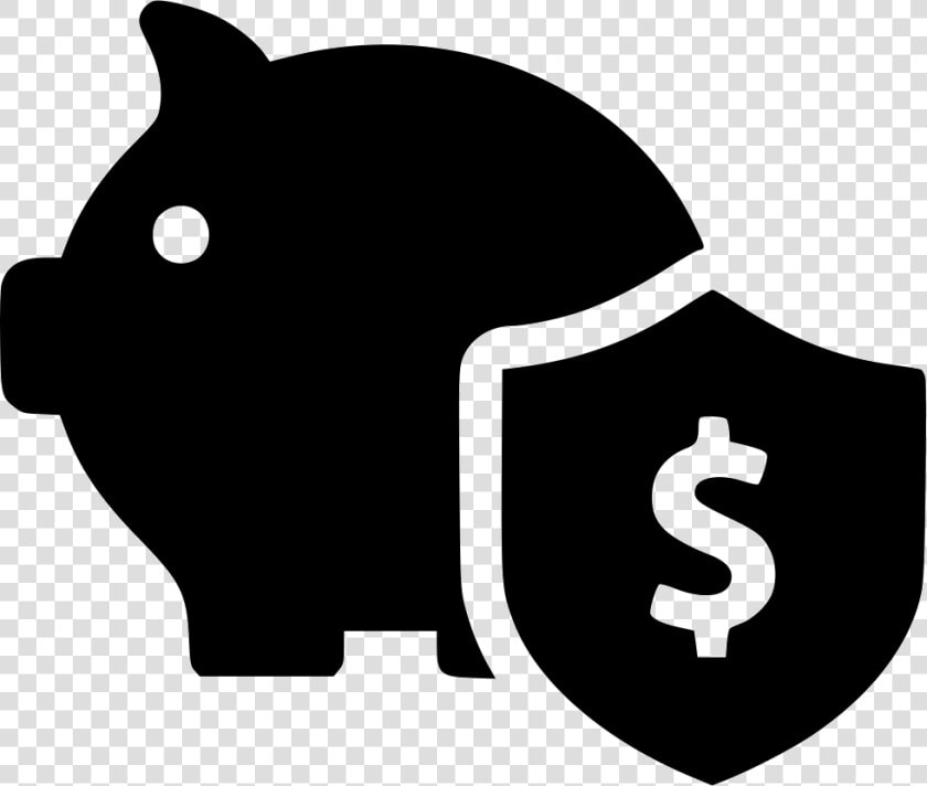 Piggy Save Pig Bank Safe Secure   Business Icon White Color Png  Transparent PngTransparent PNG