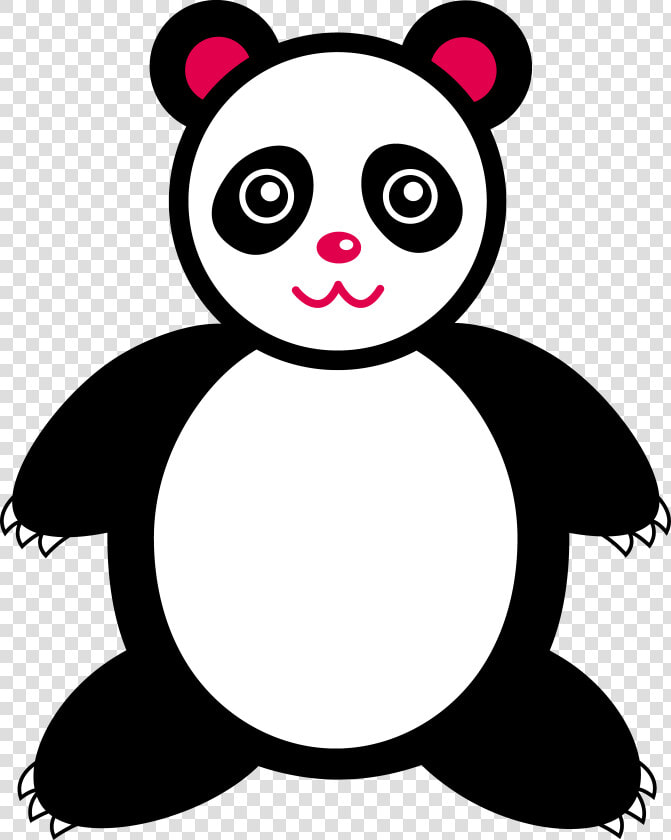 Cute Giant Panda Bear Free Clip Art   Clipart Cute Cartoon Panda  HD Png DownloadTransparent PNG