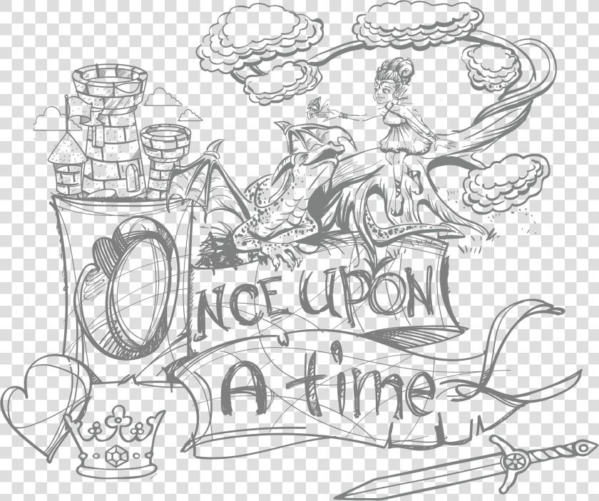 Fairy Tale Clipart Black And White  HD Png DownloadTransparent PNG