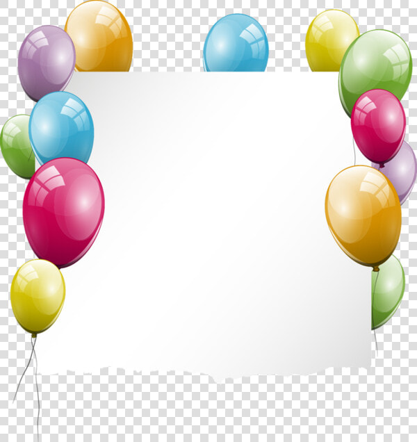 Transparent Happy Birthday Balloons Clipart   Birthday Balloons Corner Frame Png  Png DownloadTransparent PNG