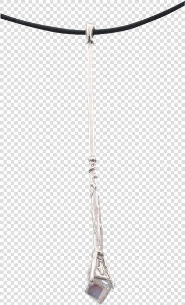 Sterling Silver Wizard Staff Necklace   Silver  HD Png DownloadTransparent PNG