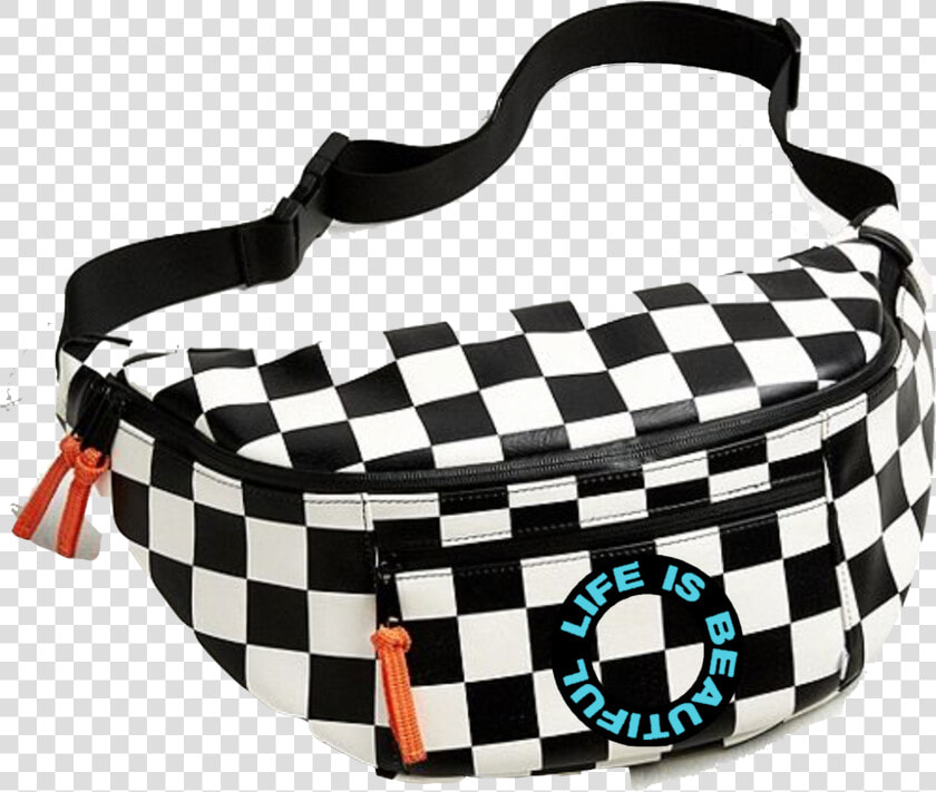 Checkerboard Slingbag W Leather Zip Pulls   Png Download   Urban Outfitters Checkered Fanny Pack  Transparent PngTransparent PNG