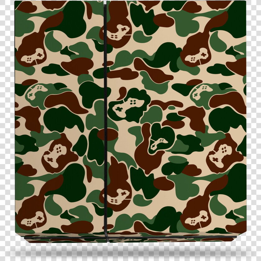 Sony Ps4 Khaki Game Camo Decal Skin Kit   Black And White Bape  HD Png DownloadTransparent PNG