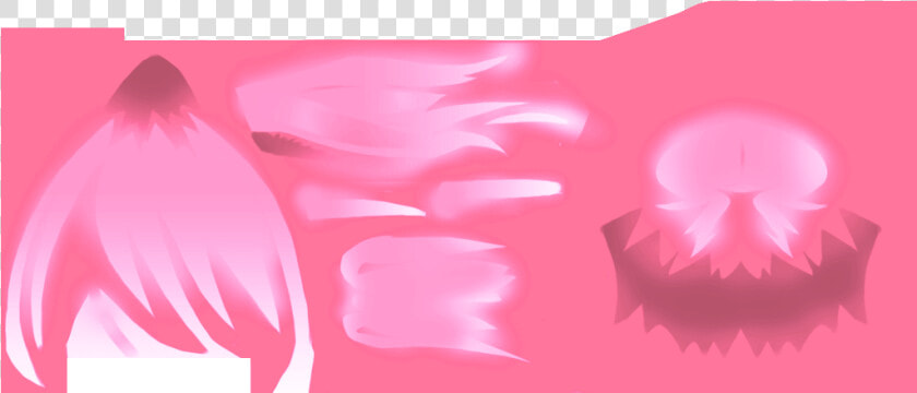 Yandere Template Custom Hair Simulator   Yandere Simulator Custom Hair Pink  HD Png DownloadTransparent PNG