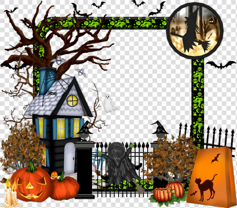 Halloween Cadres Clusters Page   Frame Cluster Halloween Transparent  HD Png DownloadTransparent PNG