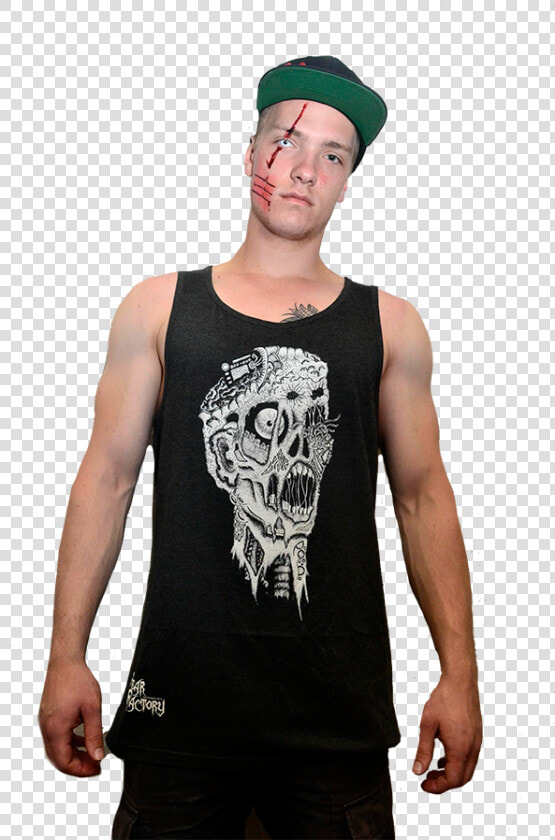 Fear Factory Queenstown Zombie Head Singlet   Man  HD Png DownloadTransparent PNG