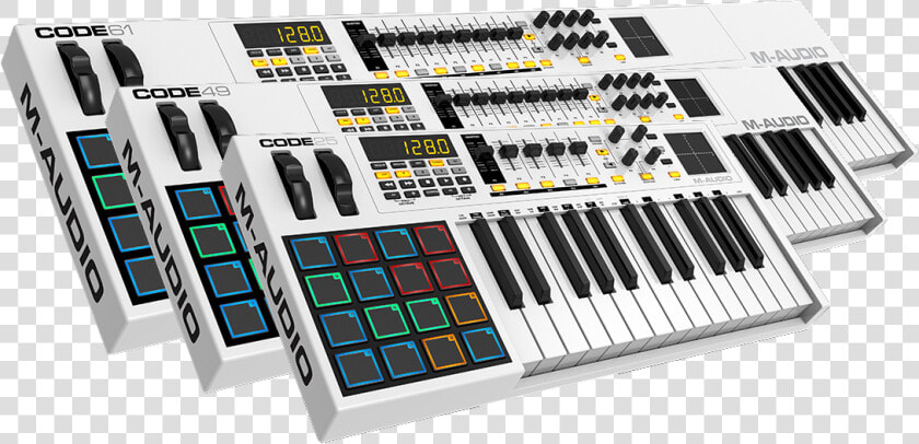 The 5 Best Midi Keyboards For Producers And Songwriters   M Audio Code 25 White  HD Png DownloadTransparent PNG