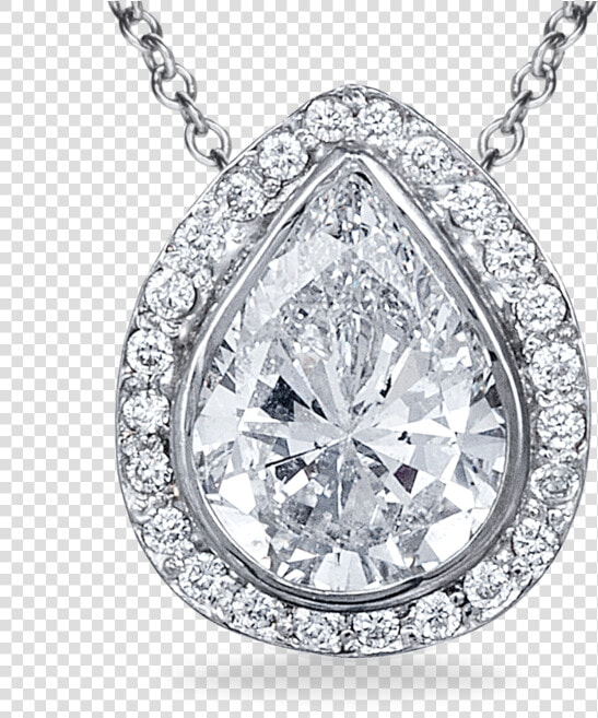 Pear Shaped Diamond Pendant   Fake Diamond Necklace Png  Transparent PngTransparent PNG