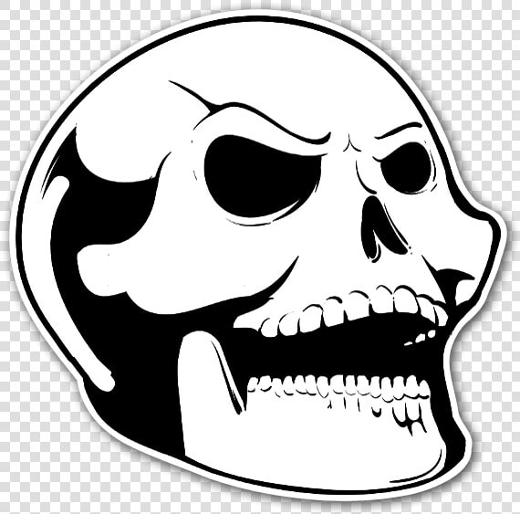 Totenkopf Aufkleber Lachend  HD Png DownloadTransparent PNG