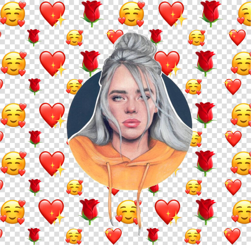  billieeilish  billie Eilish  emoji  billie  eilish   Billie Eilish With Emojis  HD Png DownloadTransparent PNG