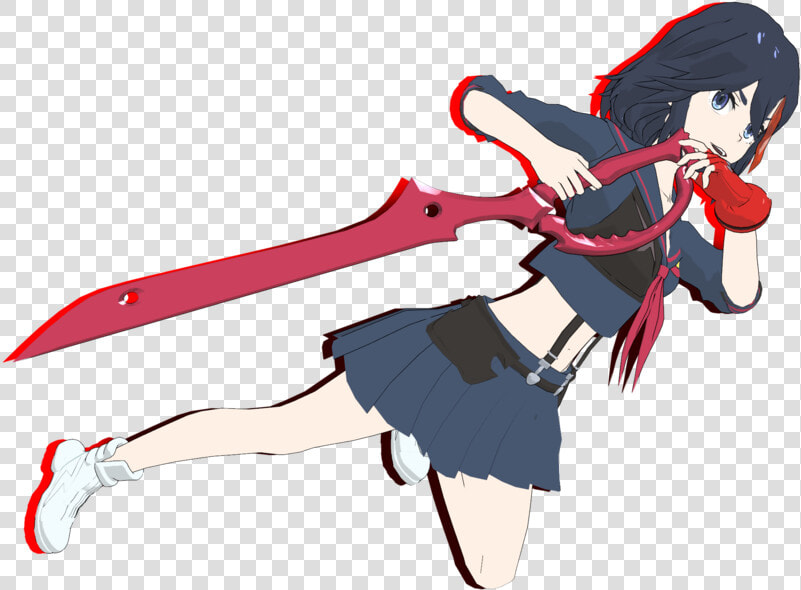 Ryuko Matoi Cartoon Fictional Character Weapon Anime   Ryuko Kill La Kill Mmd  HD Png DownloadTransparent PNG